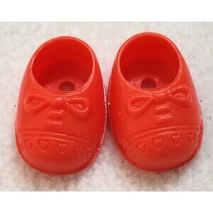 Vintage 1982 Strawberry Shortcake Berry Wear Kenner Pair Original Red Shoes